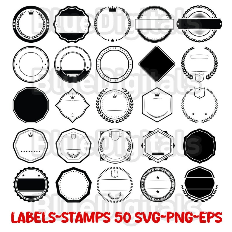 Vector SVG Labels Stamps, SVG Label and Badge Set, PNG Labels, Eps ...