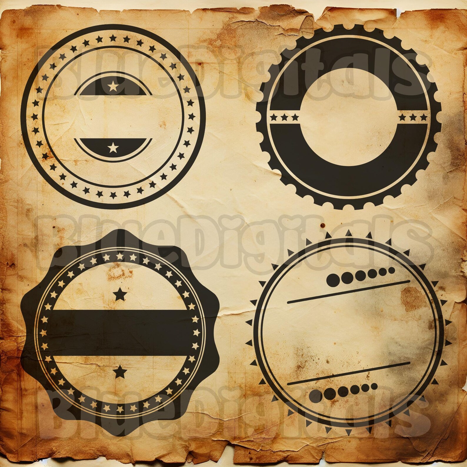 Blank SVG Badges | Vector EPS Stamps | PNG Badges Rubber Stamps | Svg ...