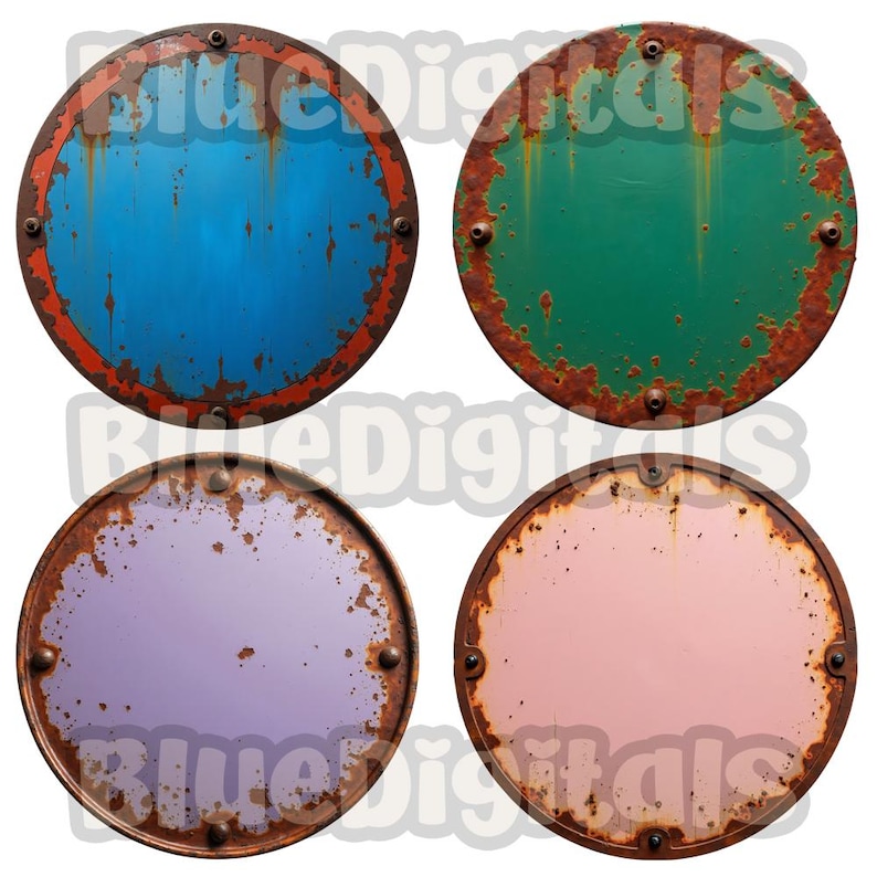 Rusty Metal Signs PNG, Rusty Sign Clipart Png, Set of 15, Old Rusty ...