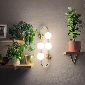 Grape Frosted Globe Sconce: Handmade Modern Vanity Light