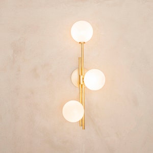 Unique Bathroom Wall Lighting, Handmade Art Deco Sconce, Home Decor Brass Wall Light, Housewarming Gift, MODEL : LIKYA