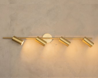 Modern Minimalist Brass Wall & Ceiling Lamp, Home Decor Lighting, Art Deco Tube Sconce, Housewarming gift Wall Light MODEL : KOZA