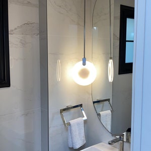 Marble Pendant Lamp, Handmade LED Lighting Chandelier, Art Deco Hanging Lamp, Ceiling Light Fixture Unique Lamp Model Aspendos