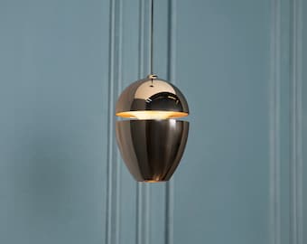 Gold or Platinum Single Pendant Led Light, Modern Home Decor Lighting, Art Deco Led Lamp, MODEL: URAZ