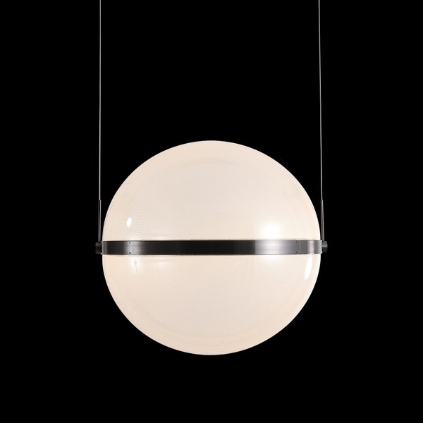 Soft Single Acrylic Sphere Black Pendant Lamp, Handmade LED Light Acrylic Chandelier,  Art Deco Hanging Acrylic Lighting  MODEL: SEMRUK