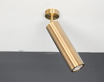 Brass Cylinder Mirror Lights, Reading Black Spot Track Lamp, Office or Kitchen Lighting, Bathroom Vanity Lighting MODEL : EVA
