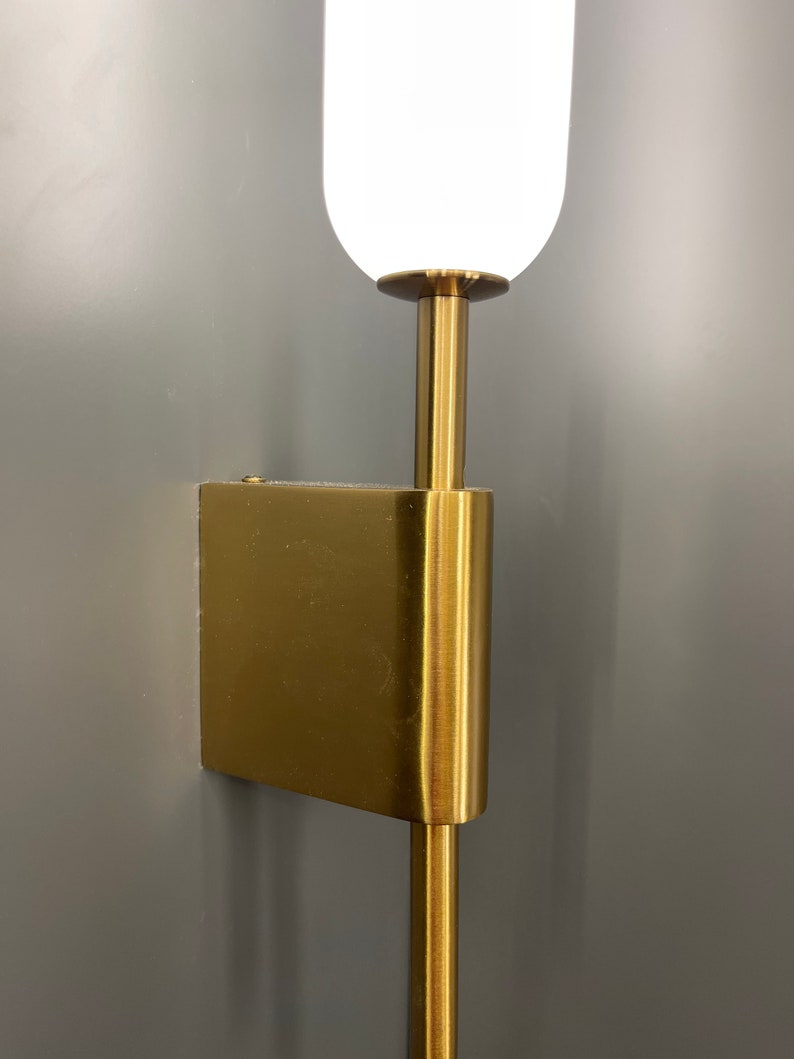 Frosted Glass Flower Wall Lamp Home Decor Lighting Bathroom Etsy