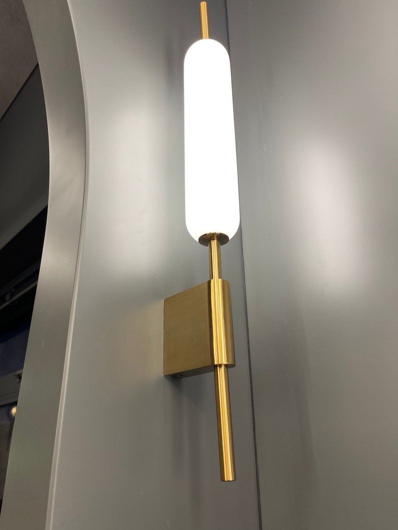 Frosted Glass Flower Wall Lamp Home Decor Lighting Bathroom Etsy