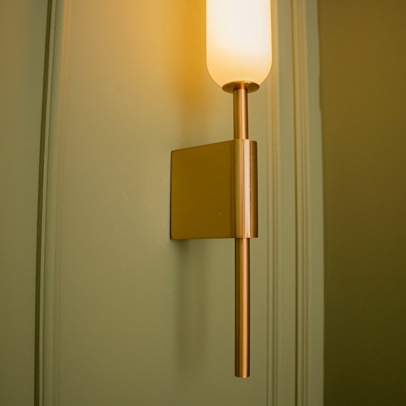 Frosted Glass Flower Wall Lamp Home Decor Lighting Bathroom Etsy