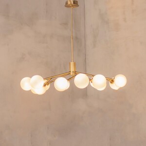 Brass Branches Chandelier Lighting, Home Decor Living & Dining Room Hanging Light, Handmade Housewarming Gift Ceiling Pendant, MODEL : DEMET