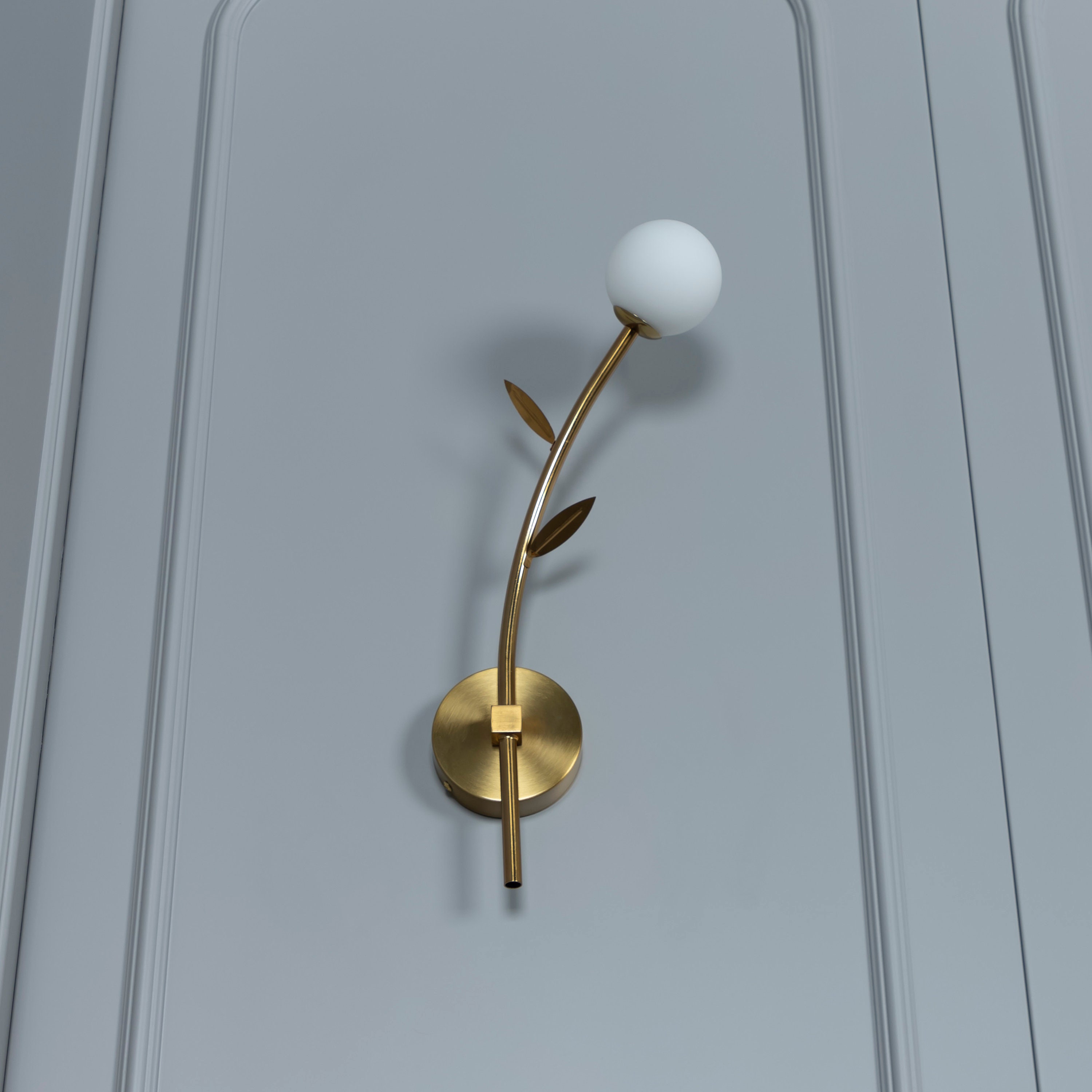 Handmade Brushed Brass Vanity Wall Li...