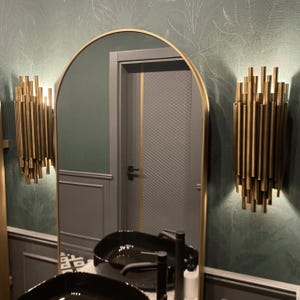 Handmade Tube Wall Lamp: Industrial Boho Sconce, Art Deco Lighting