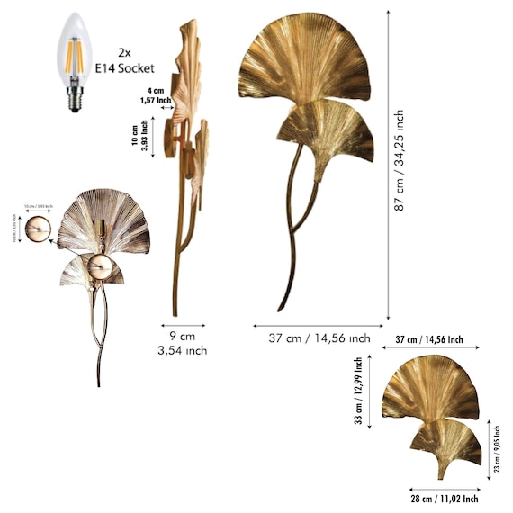Ginkgo sale wall sconce
