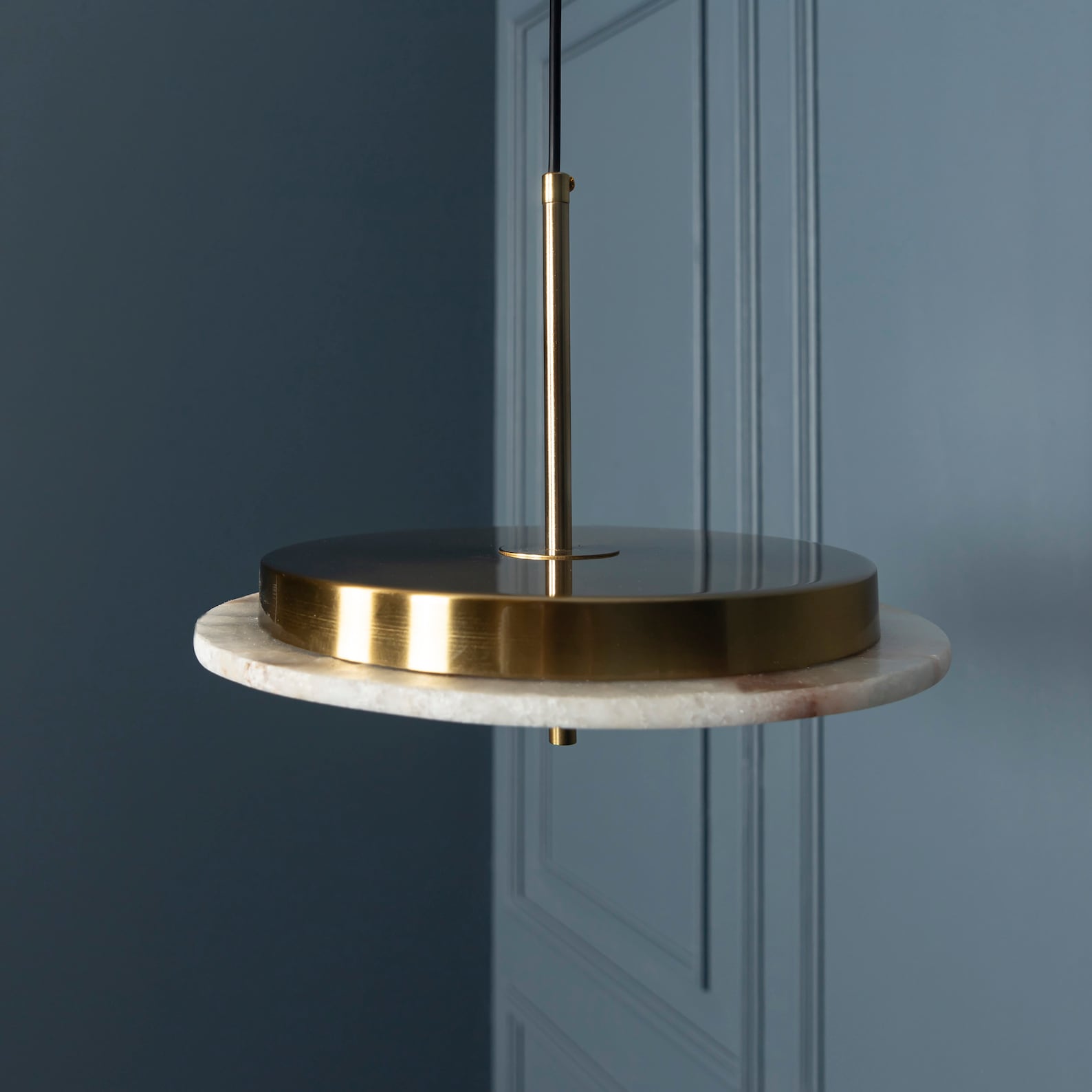 Marble & Brass Shelf Light