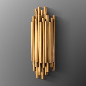 Lámpara de pared tubular hecha a mano: aplique industrial bohemio, iluminación art déco