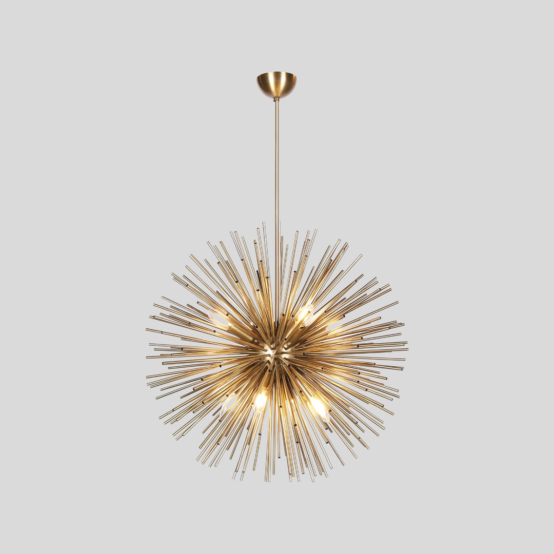 Gold spike chandelier deals