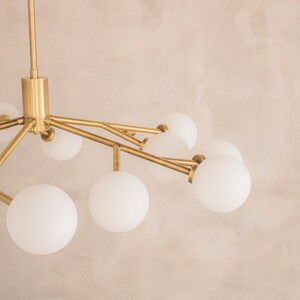 Brass Branches Chandelier Lighting, Home Decor Living & Dining Room Hanging Light, Handmade Housewarming Gift Ceiling Pendant, MODEL : DEMET