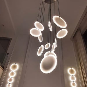 Marble Pendant Lamp, Handmade LED Lighting Chandelier, Art Deco Hanging Lamp, Ceiling Light Fixture Unique Lamp Model Aspendos
