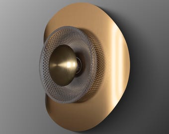 Handmade Brass LED Wall Sconce - Modern Bedside Lamp