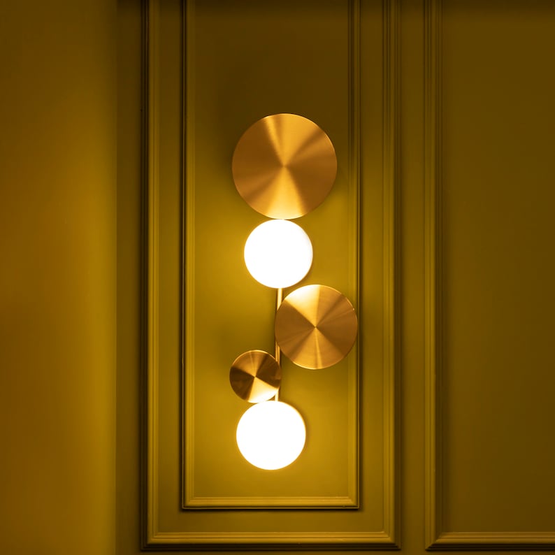 Brass Modern Design Wall Lamp Art Deco Light Handmade Etsy