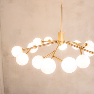 Brass Branches Chandelier Lighting, Home Decor Living & Dining Room Hanging Light, Handmade Housewarming Gift Ceiling Pendant, MODEL : DEMET