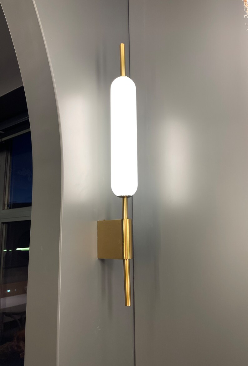 Frosted Glass Flower Wall Lamp Home Decor Lighting Bathroom Etsy