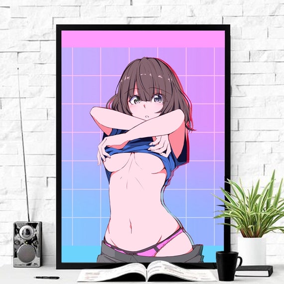 570px x 570px - Vaporwave Wall Art Anime Girl Poster Pop Art Artwork Nude - Etsy