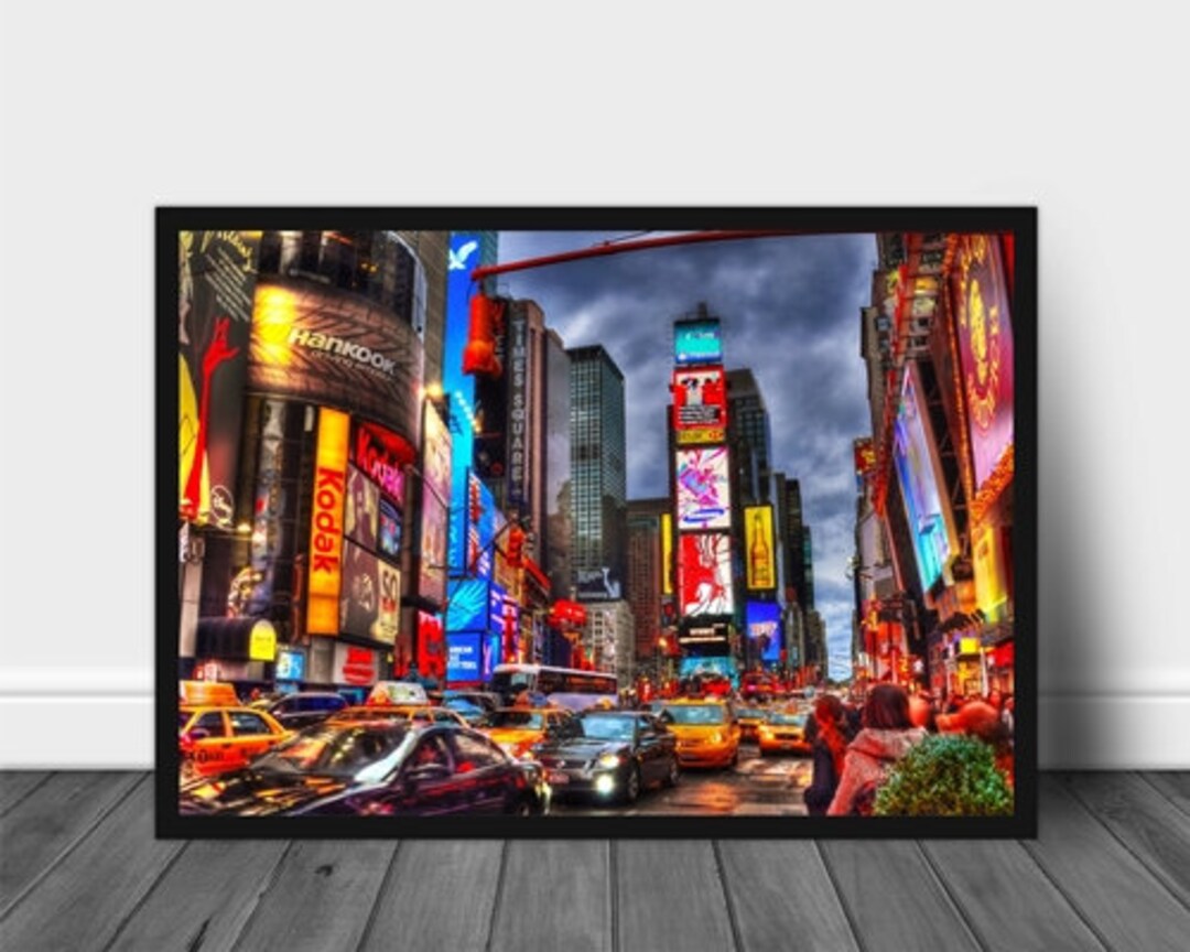 New York Poster Print, New York Illustration Art, Poster Wall Art Times