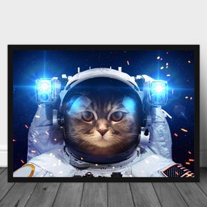 Astronaut Katze Helm Pussy Kätzchen Raum Mann süße Tier erste Katze im Raum  Auto Lufterfrischer Anhänger für Rückspiegel einzigartiges Geschenk -  .de