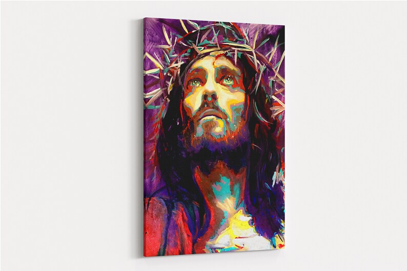 Jesus Canvas Jesus Wall Art Jesus Poster Jesus Christ Etsy