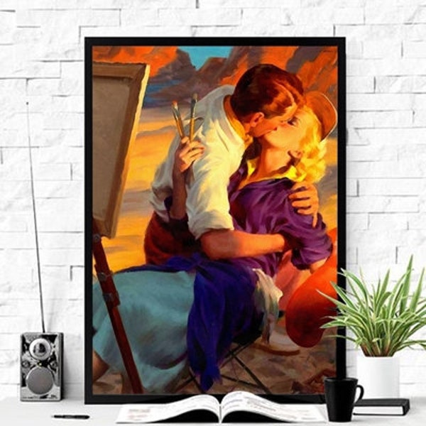 Lovers Painting Etsy