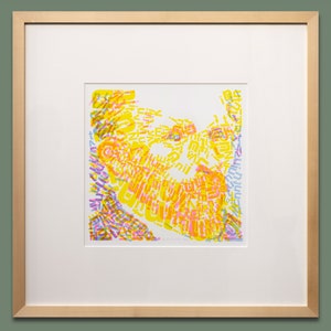 Edición limitada Vincent van Gogh Risograph Print, edición de 50, membrete, impresión Riso de 3 capas, arte, póster pop art, rosa flúor