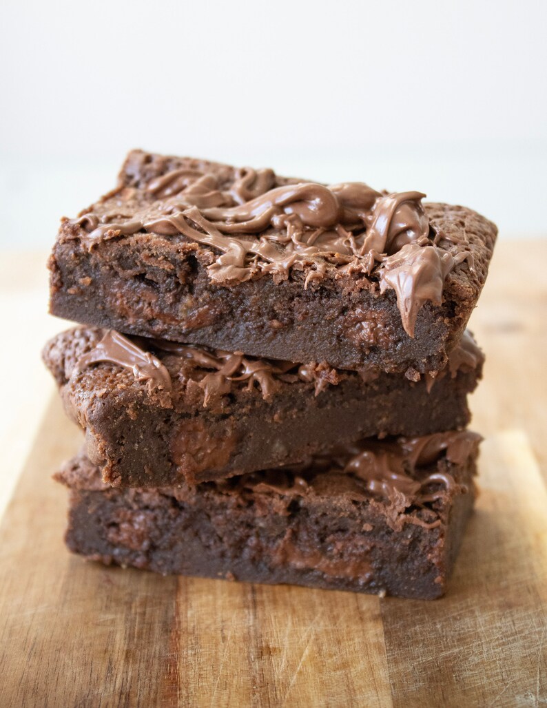 6 Homemade Nutella Brownies & Blondies Delivered Postal Brownies Etsy UK