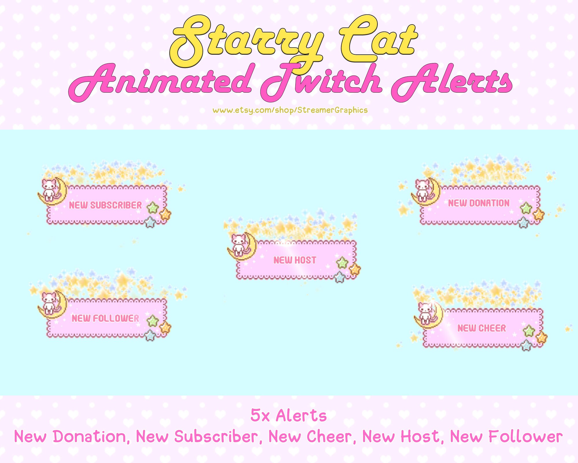 Starry Cat Animated Alerts Twitch Stream Alert Notification Etsy Starry Cat Animated Alerts Twitch Stream Alert Notification Etsy