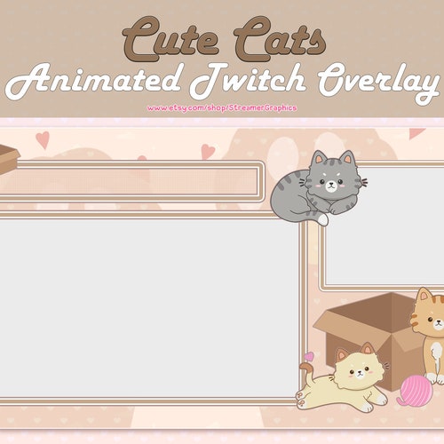 Twitch Cam Overlay Cute Kitty Cat