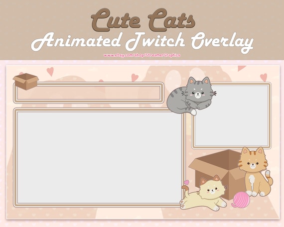 Animated Cute Cats Twitch Screens