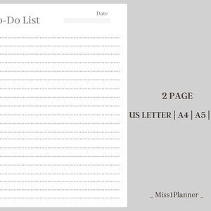 Minimalist to Do List Printable Daily to Do List Task - Etsy