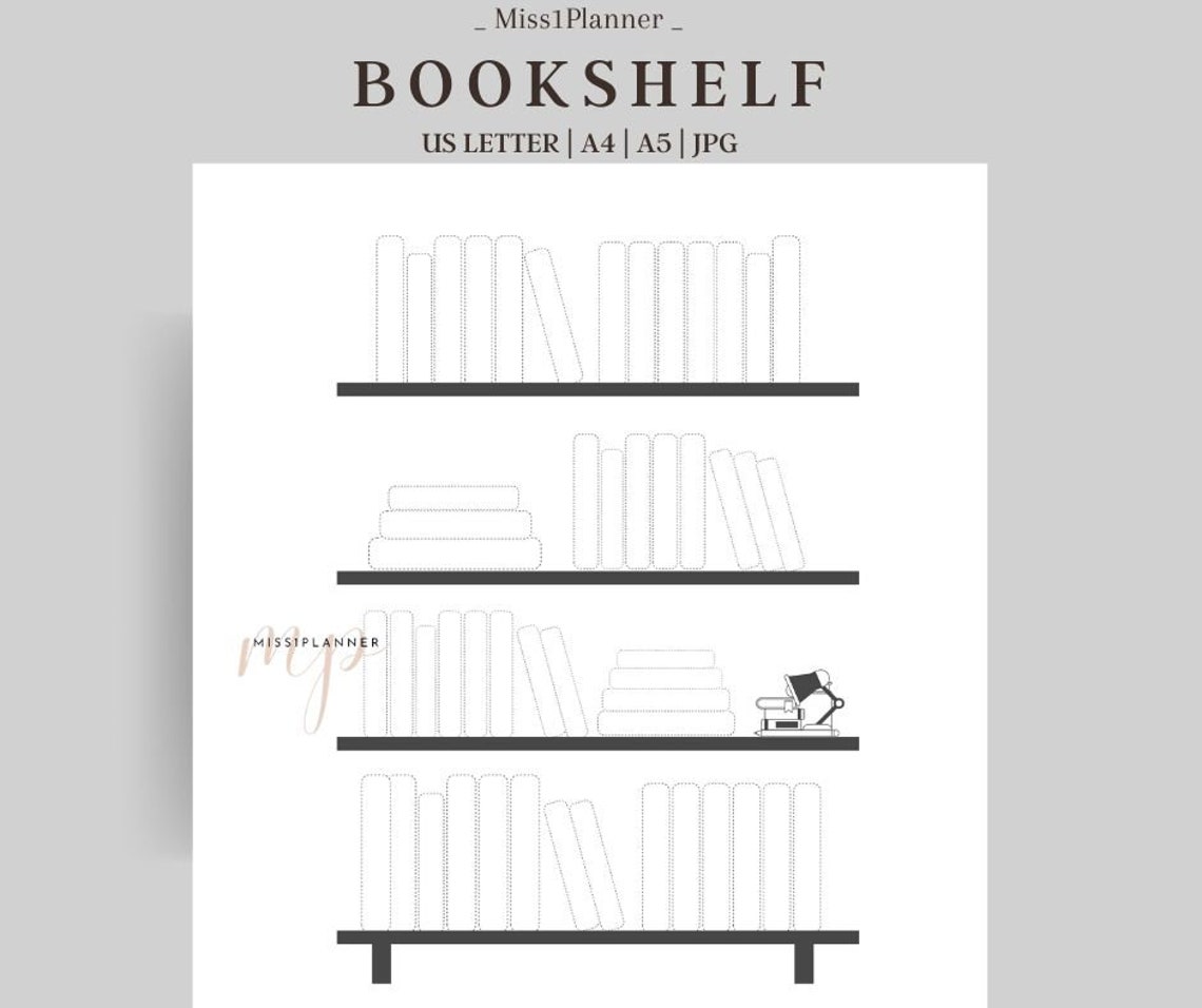 Digital Bookshelf Template,book Tracker Printable, Bookshelf Reading Digital Bookshelf Template,book Tracker Printable, Bookshelf Reading