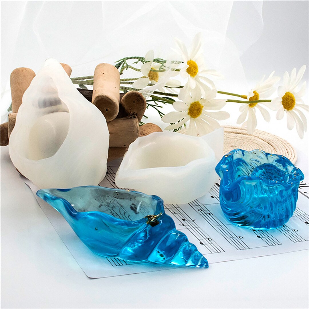 Conch Resin Mold Beauty Blender Storage Tray Mold Jewelry Etsy
