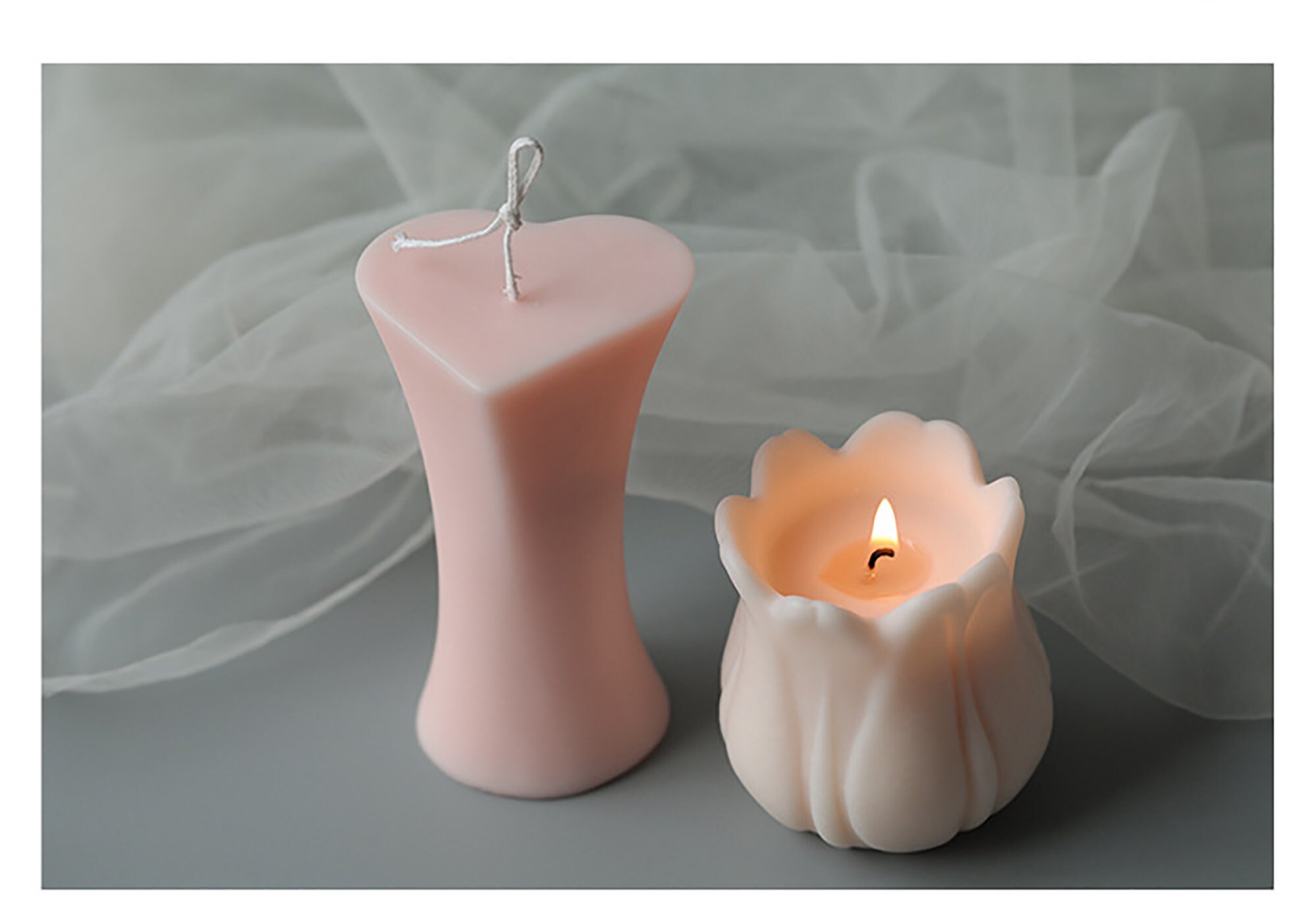 Tulip Candle Silicone Mold Flowers Candle Mold Scented Etsy