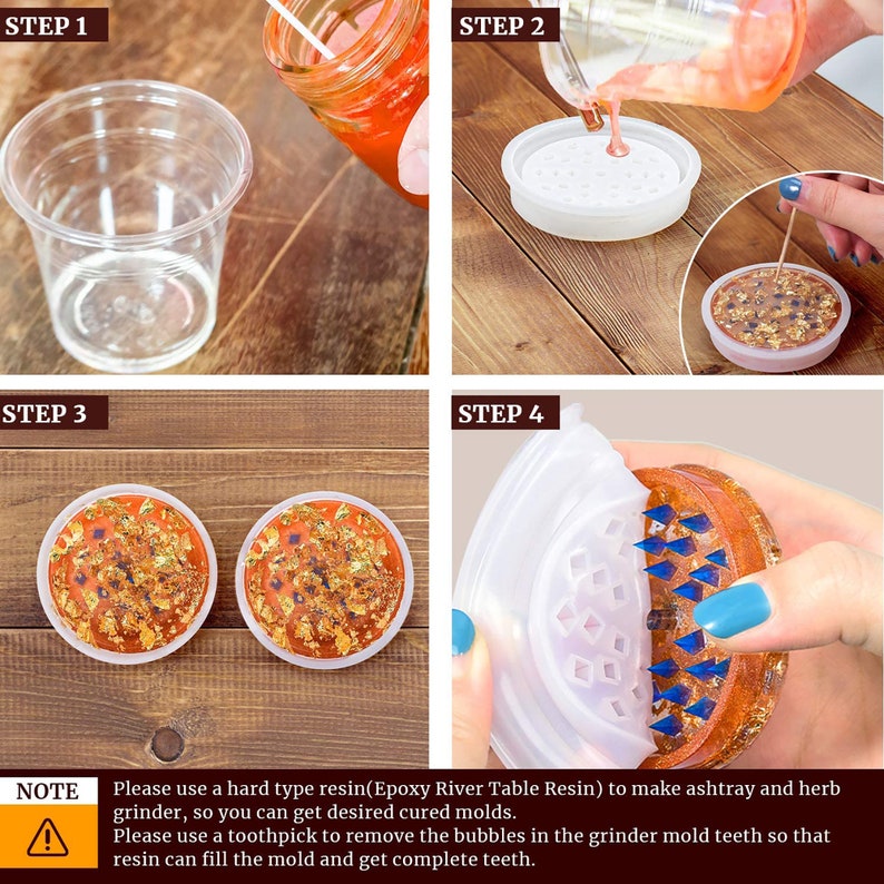 Ashtray Mold for Resin Herb Grinder Mold Large Ashtray Resin Etsy