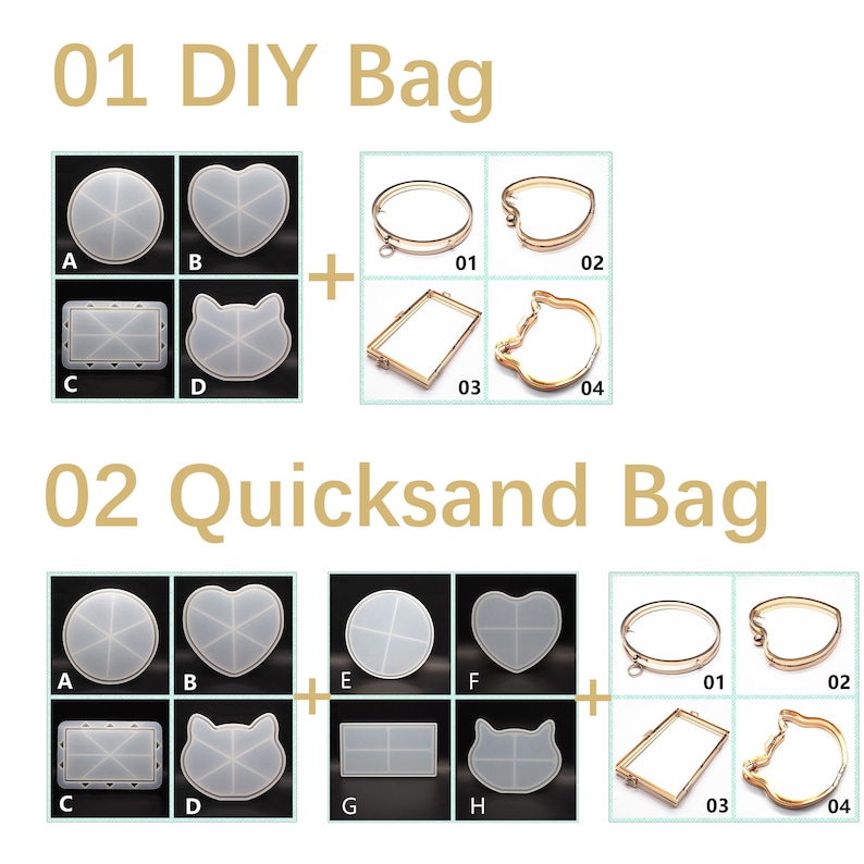DIY Quicksand Bag Resin Mold Purse Clutch Bag Mold DIY Etsy