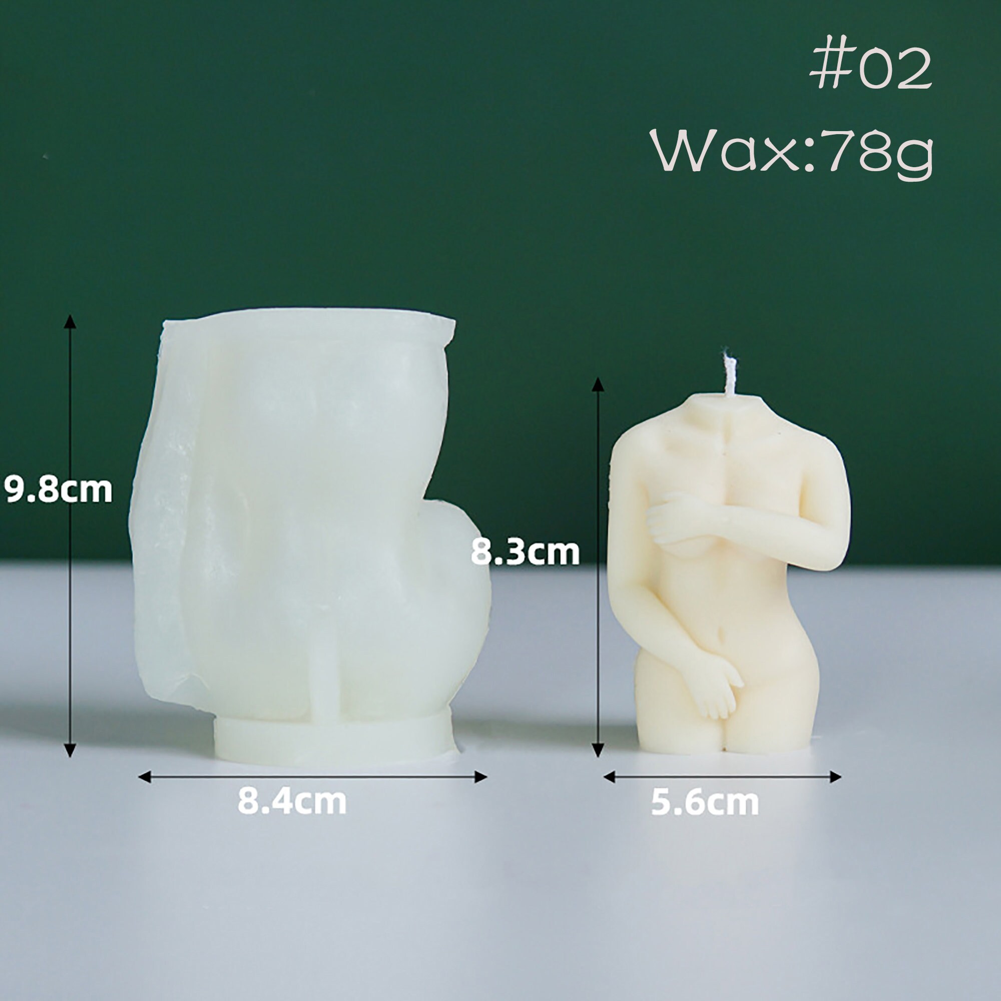 Shy Woman Body Candle Mold Woman Covering Her Chest Mold ...