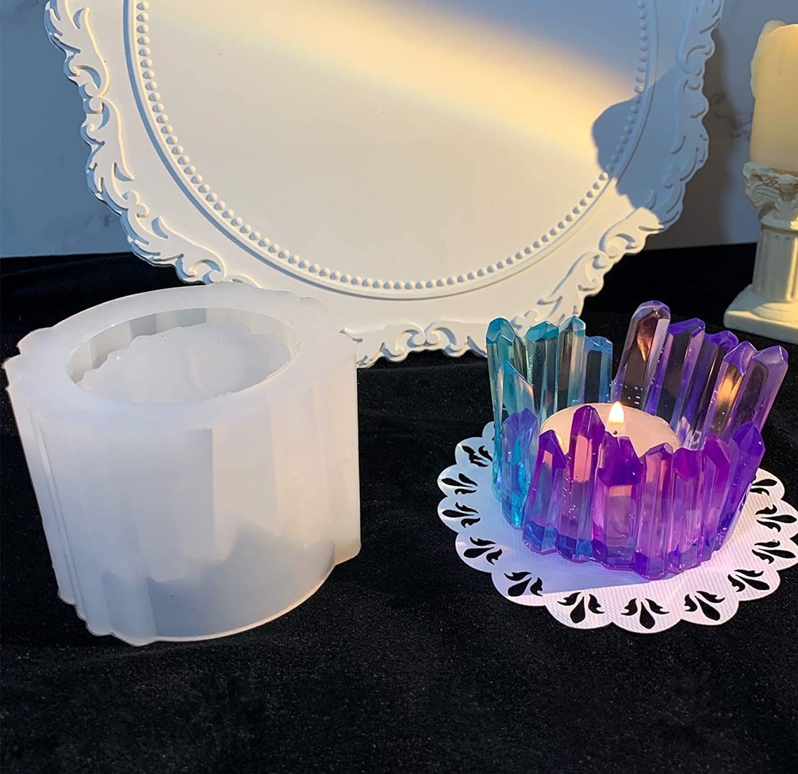 Iceberg Candle Holder Resin Mold Candlesticks Holder Mold Etsy