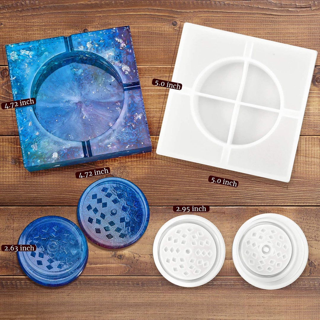 Ashtray Mold for Resin, Herb Grinder Mold, Large Ashtray Resin Mold