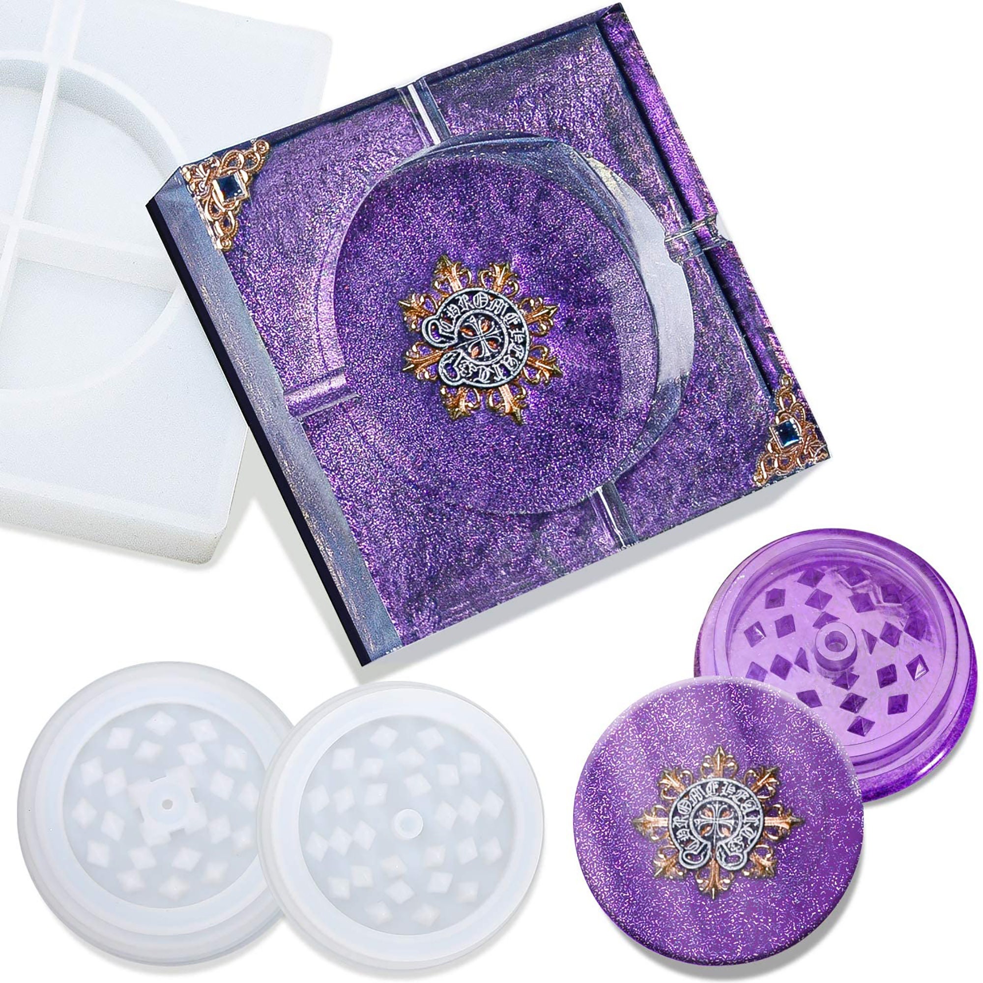 Ashtray Mold for Resin Herb Grinder Mold Large Ashtray Resin Etsy