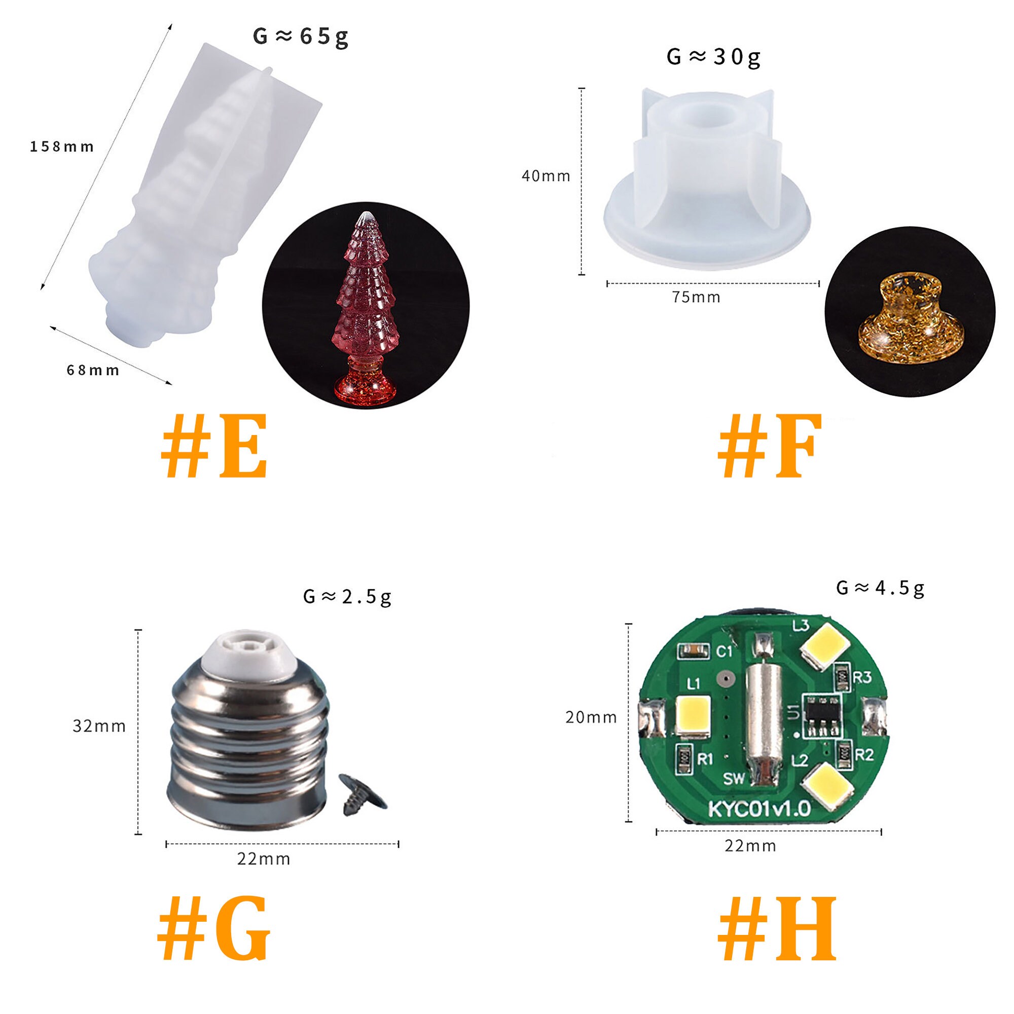 Light Bulb Mold LED Light Bulb Resin Mold Decorative Light Etsy