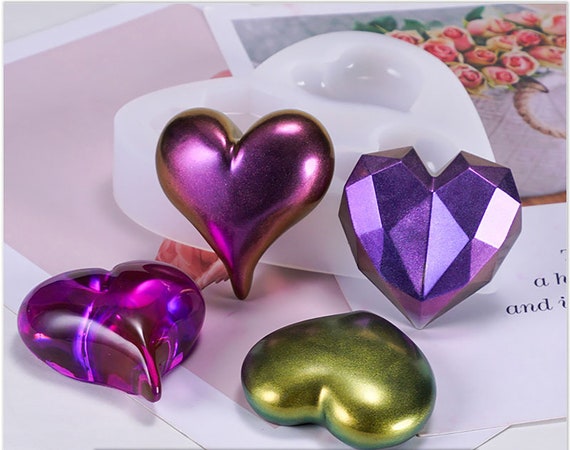 Heart Resin Mold, Heart Shape Pendant Resin Silicone Mold, Jewelry Pendant  Resin Mold, DIY Table Decoration, Resin Art 