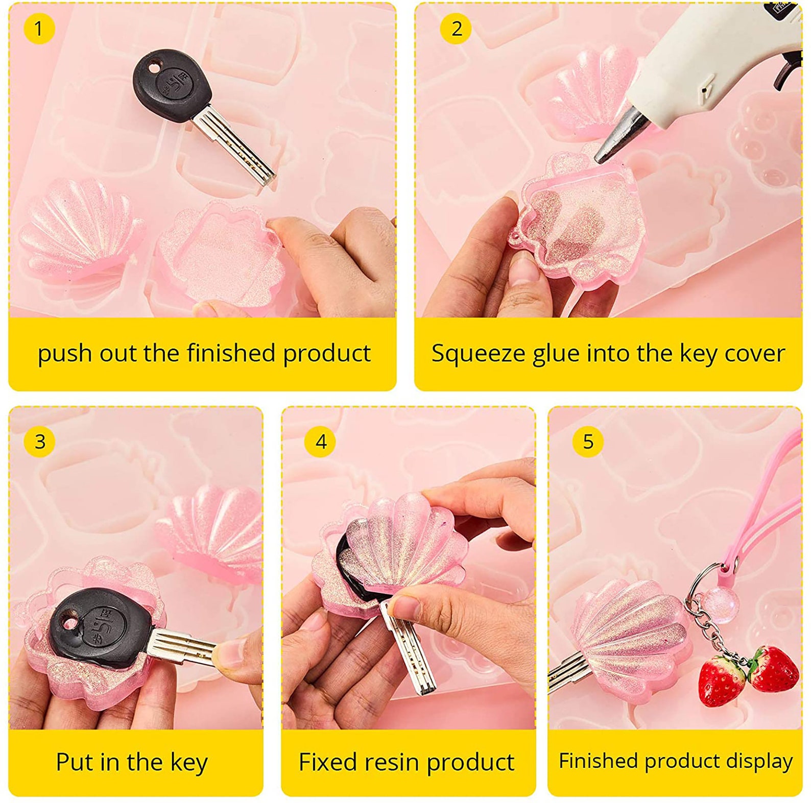 Key Cover Silicone Mold Key Caps Resin Mold Key Protector Etsy