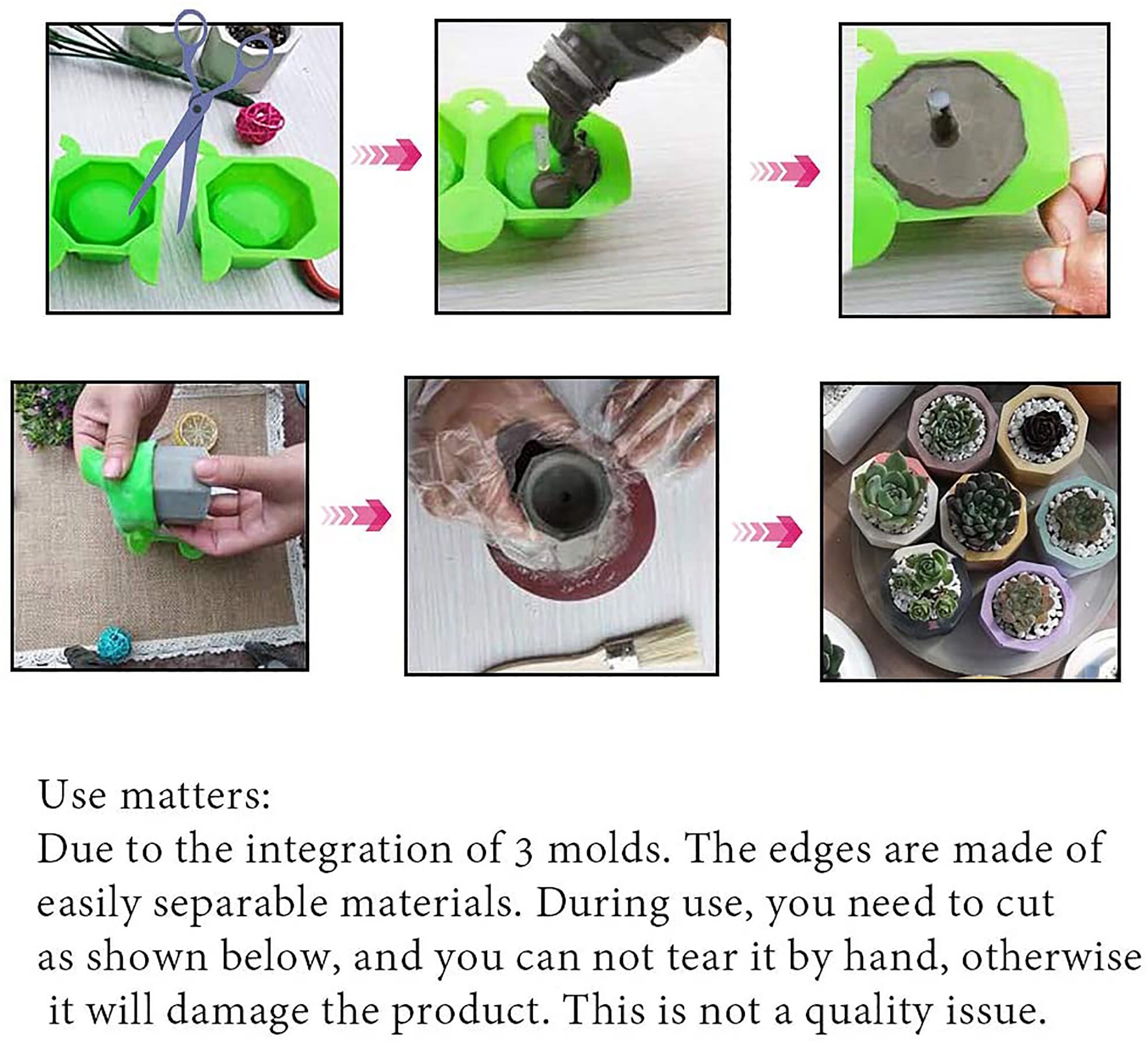 Flower Pot Resin Mold Succulent Flower Pot Silicone Mold 3 Etsy